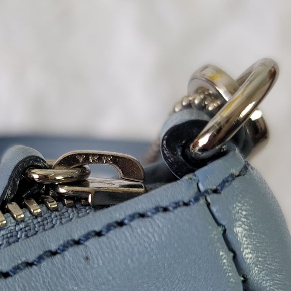 SOLD - Coach Soft Blue Leather Y2K Handbag Purse Baguette - Picture 10 of 14